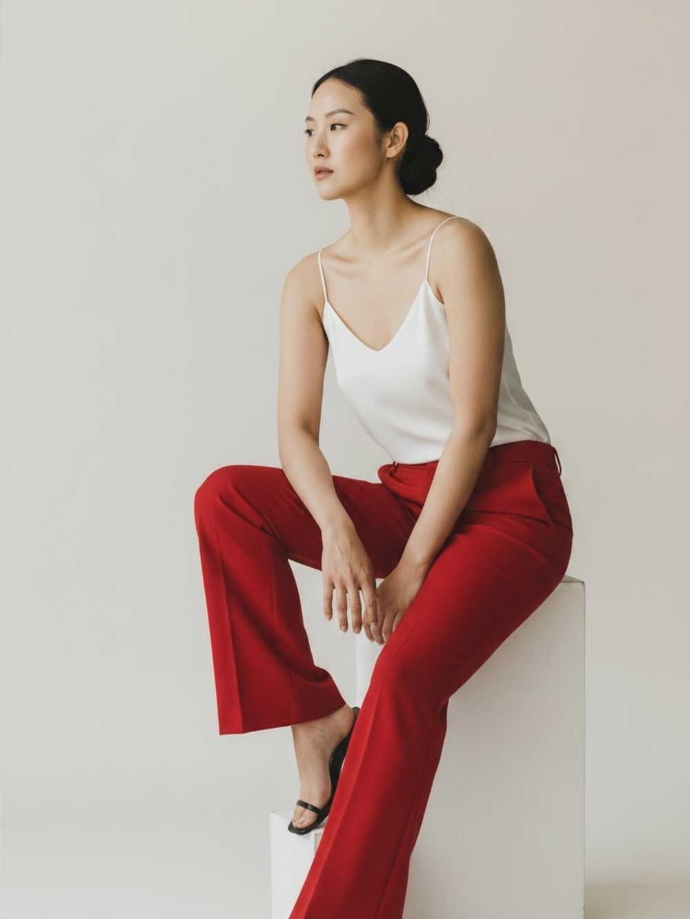 Express Editor Flare Leg Dress Pants Red Size 12 NWT Low Rise Patriotic - Picture 13 of 13